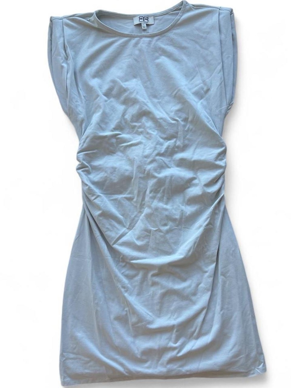 Robert Rodriguez Light Grey Ruched Mini Dress